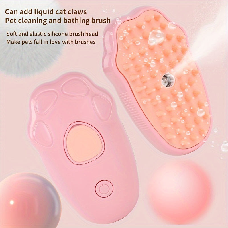 3 In 1 Self-cleaning Massage Combs, Pet Grooming Brush For Cats, Pet Steam Brush USB Charging Cat Comb, Undercoat Hair Removal Comb, Pet Care Electric Spray Massage Cat And Dog Remove Tangled And Loose Hair
