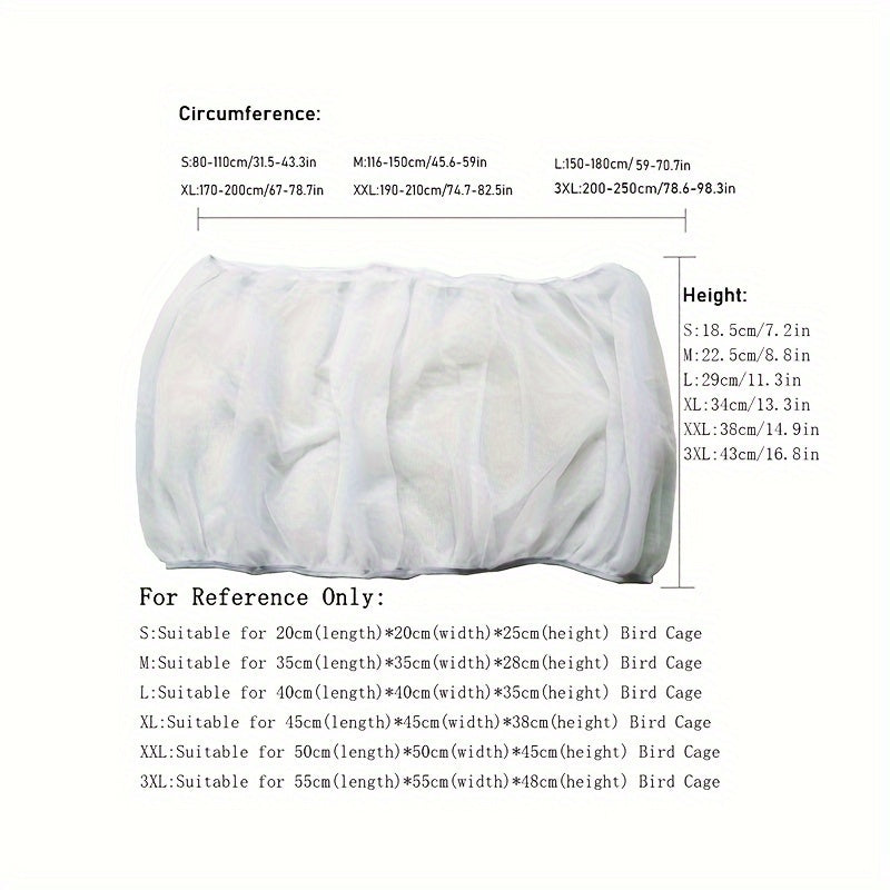A Soft Mesh Bird Cage Cover - Easy Cleaning, Keeps Your Birdcage Clean and Fresh, Perfect for Small to Medium Birds, Birdcage Accessories