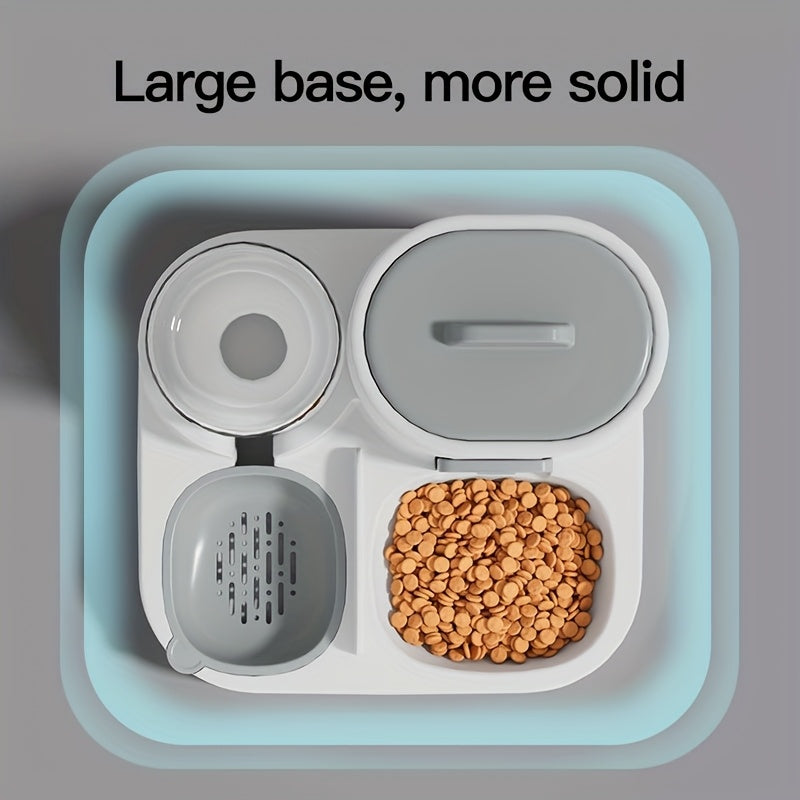 New 1pc Cat Two-in-One Automatic Feeder and Waterer, Pet Bowl Dog Basin Universal Pet Supplies