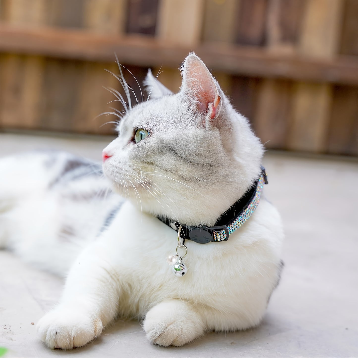 Rhinestone Cat Collar Breakaway with Bell, Precious Stone Cat Collar with Safety Buckle Quick Release for Individual Boy Small Kitten Pets Puppy, Cute Soft Female Male Cat Collars