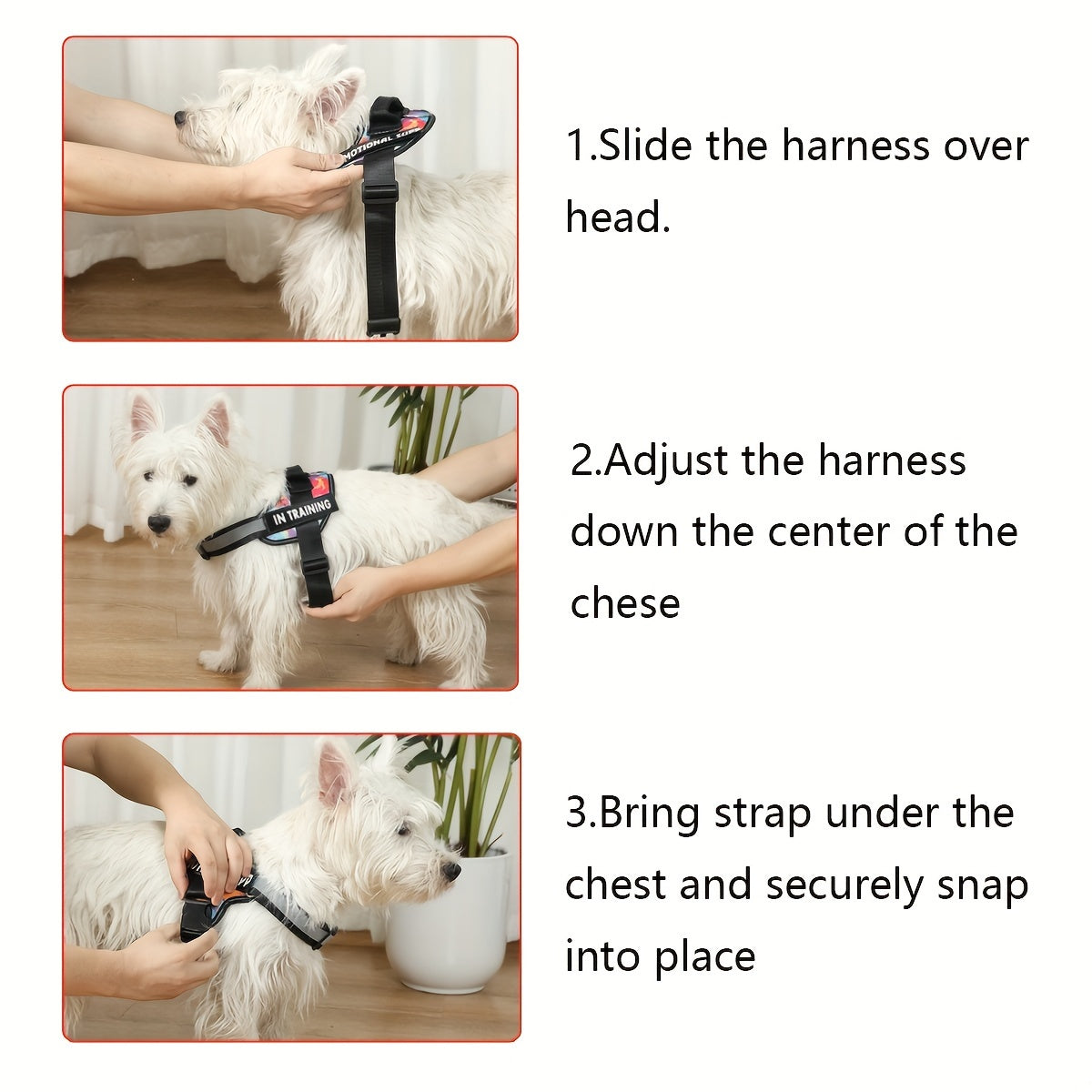 Reflective Dog Vest Breathable Adjustable Pet Harness