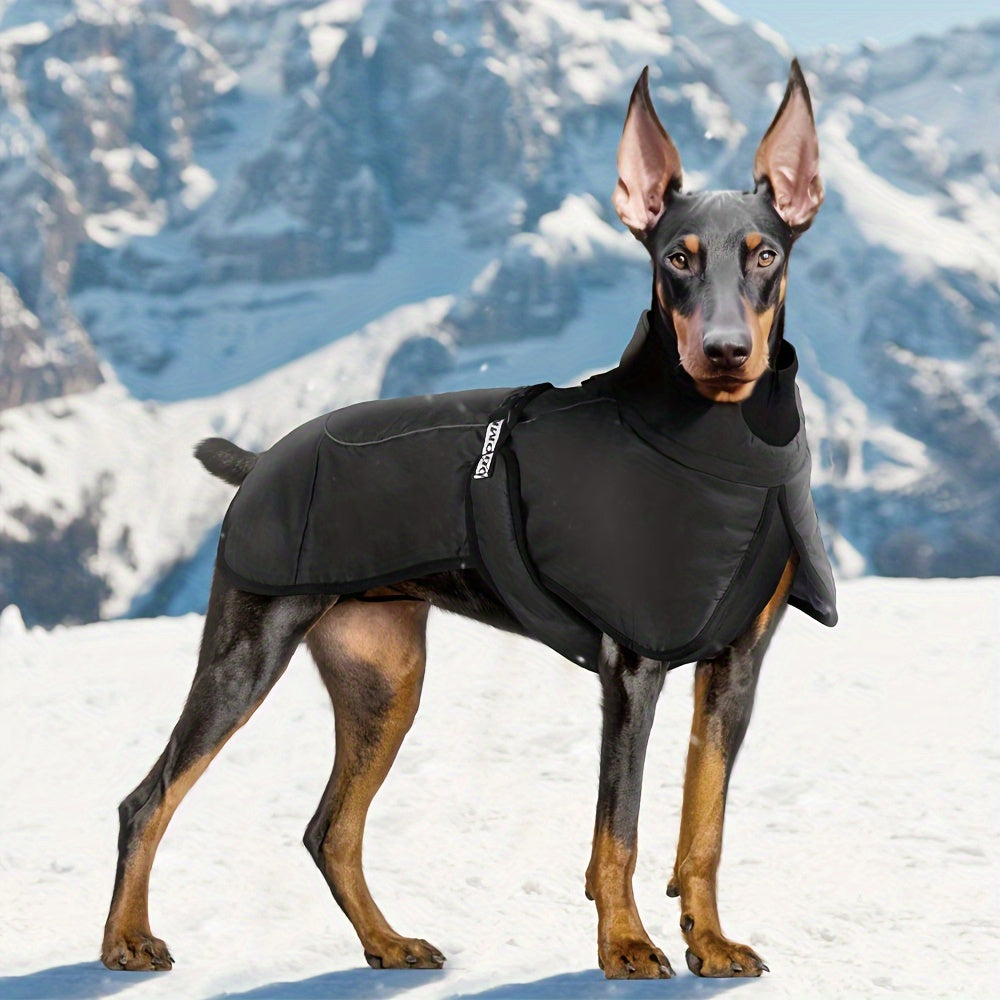 Cozy Fleece-Lined Dog Cloak - Warm Autumn & Winter Pet Apparel for Medium to Large Breeds, Non-Waterproof