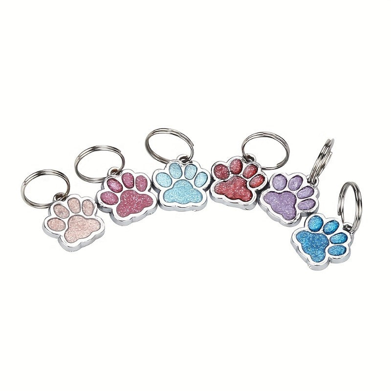 Stylish Zinc Alloy Paw Print Pendant for Small Dogs - 1pc Footprint Dog Tag for Pet Accessories and Necklaces, Dog Tags