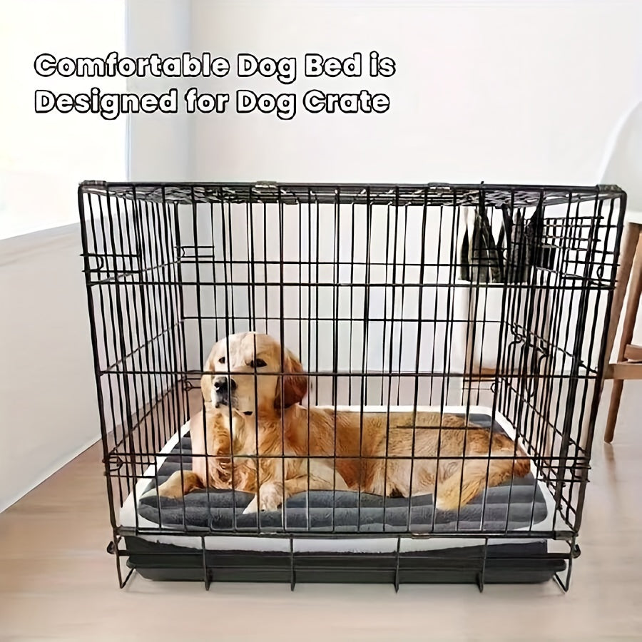 Orthopedic Memory Foam Pet Bed for Small to Medium Dogs | Plush Striped Polyester Cover with Removable Pillow | Multi-Color, Easy-Clean Design | Comfortable & Supportive Sleeping Surface