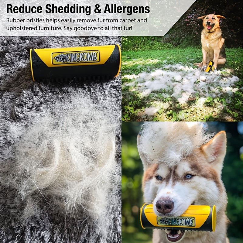 [Medium & Large Pet Grooming Set] 1/2pcs PetPro Stainless Steel & Plastic Dog Grooming Brush Set, Uncharged Hair Remover Comb for All Life Stages, Medium & Large Fur Pets, Fine Tooth Cleaning Brush Included