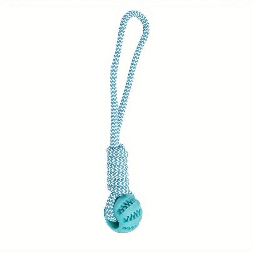 Multi-Functional Pet Toy - Interactive Cotton Rope Molar Teeth Cleaner, Food Dispenser, and Training Play Toy for Puppies and Small Dogs - Durable, Washable, and Fun