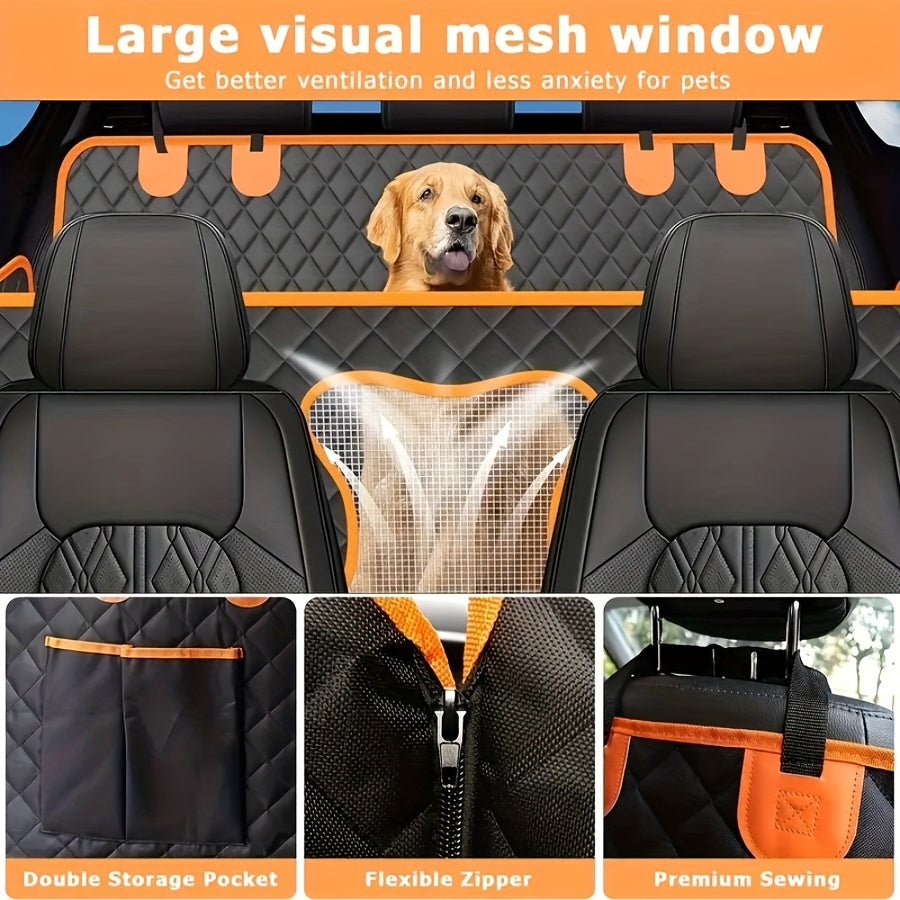 Dog Seat Cover, Waterproof Hammock, Durable And Soft Pet Backrest Cover, Suitable for Cars, Trucks, And SUVs, Travel With Pets, Snug Fit, Durable Cover, Heavyduty Material, Car Hammock, Dog Lovers, Suv Drivers