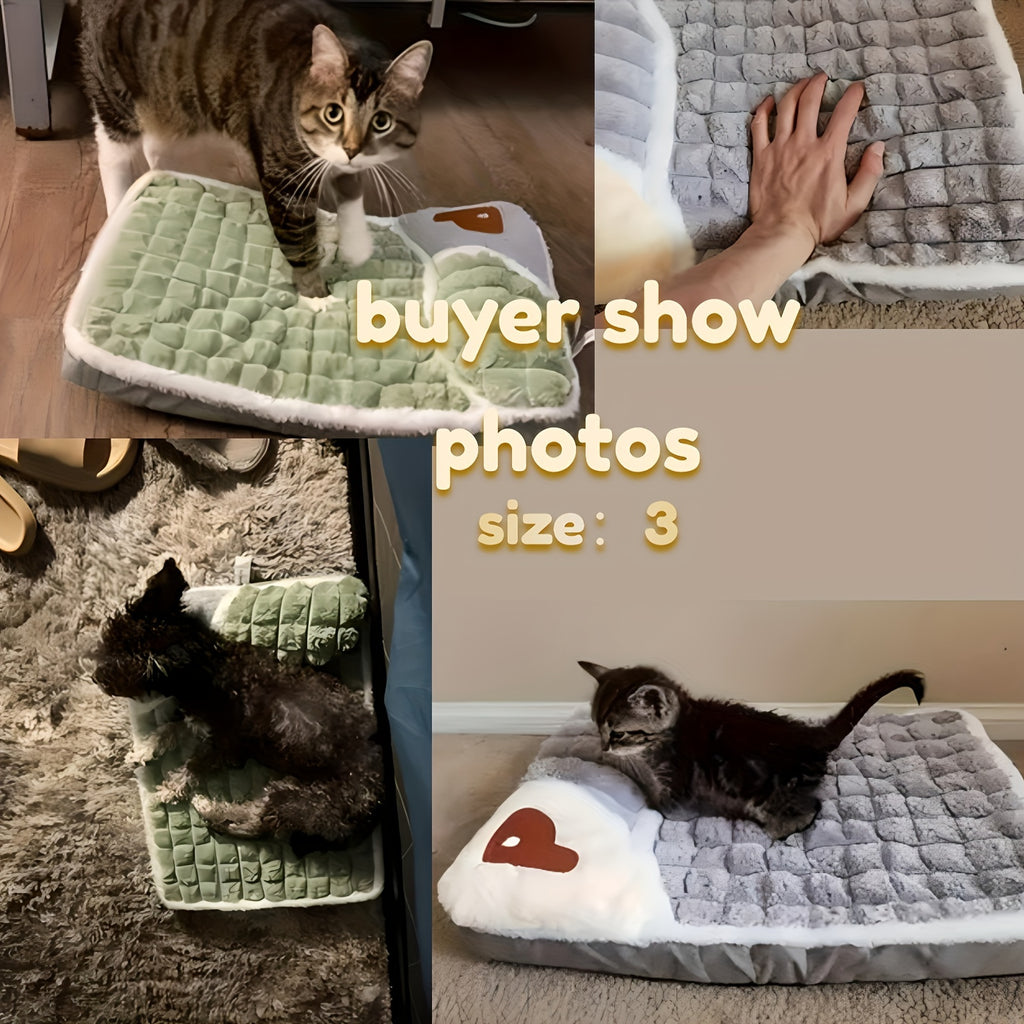 Orthopedic Foam Dog Bed for Medium and Large Cats and Dogs to Keep Warm in Winter, XL Striped Plaid L Dog Bed with Cushion, Washable Dog Bed Sofa Pet Bed with Non-Slip Bottom Dog Cushion Comfortable Dog Bed Soft Plush with Ne