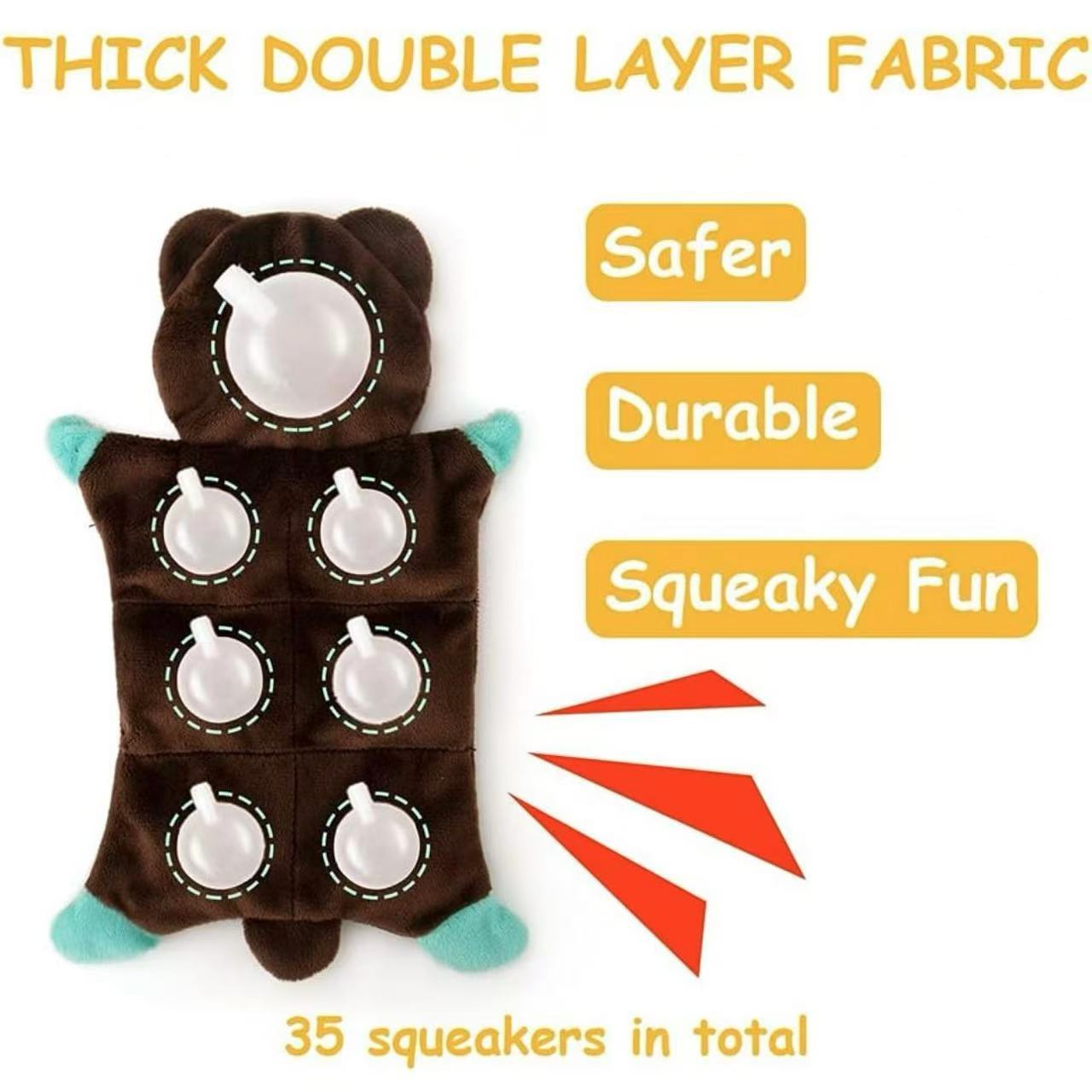 Flat No-Fill Squeaky Plush Dog Toys Dog Sound Toys Chew Toys Crinkle Dog Toys Durable Dog Chew Toys Plush Cute Animals Puppy Toys Teething Pet Toys Squeak for Small Dogs
