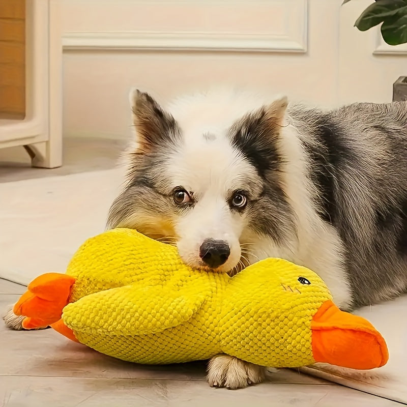 Squeaky Plush Duck Dog Toy - Durable Chew and Play Companion for Medium Breeds, Soft Interactive Pet Toy