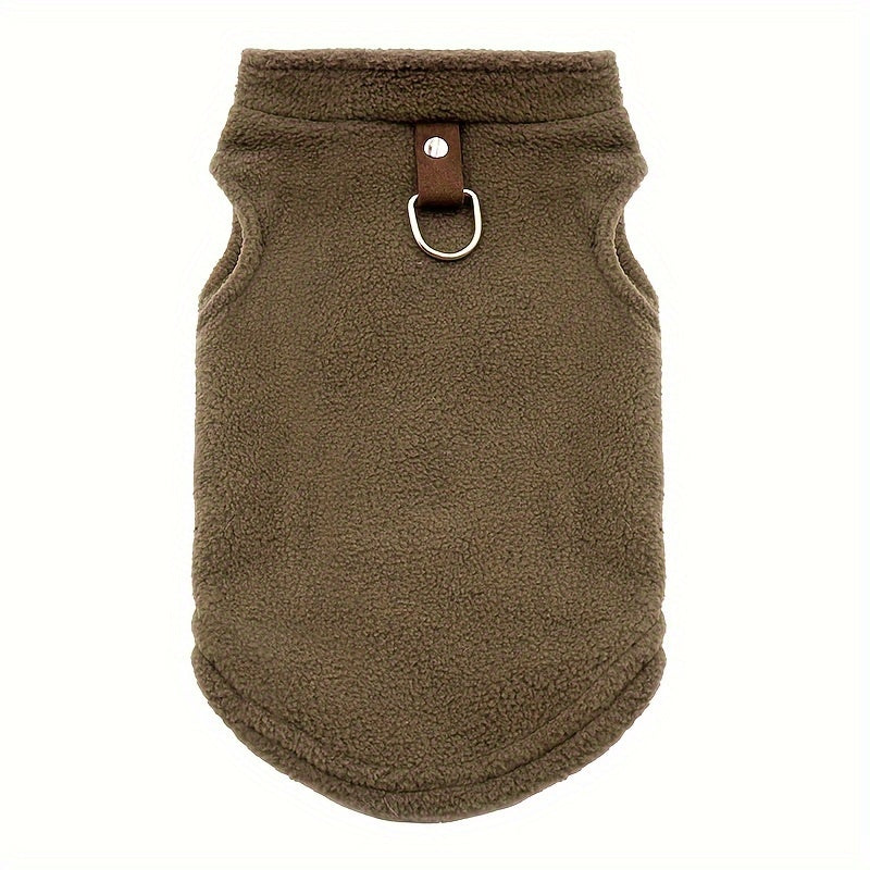 Tailoredtrend, Cozy Fleece Dog Vest - Thick, Solid Color Pet Apparel for Small to Medium Cats & Dogs, Hand Wash Only - Perfect for Fall/Winter