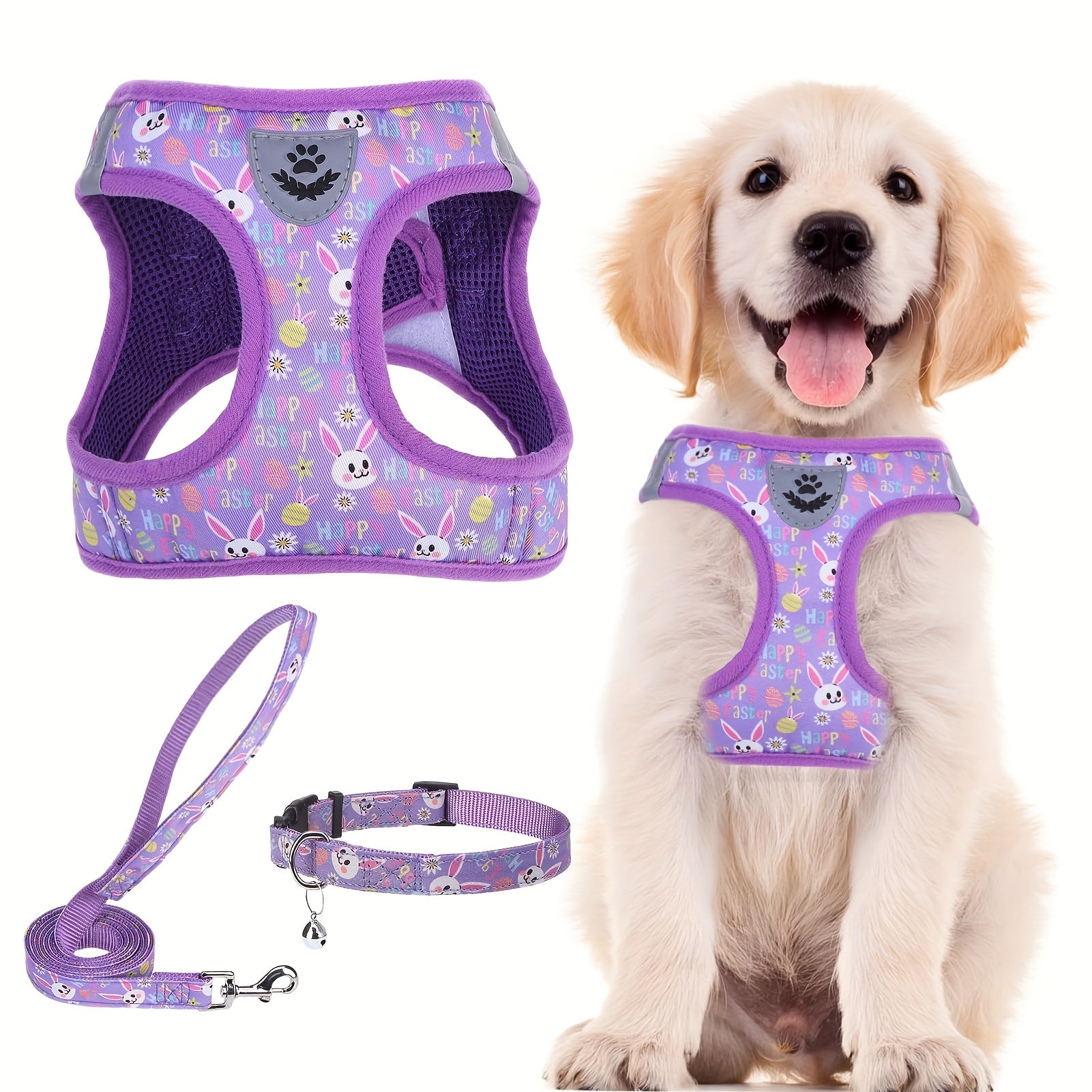 Adjustable Dog Harness Collar And Leash Set For Small Dogs