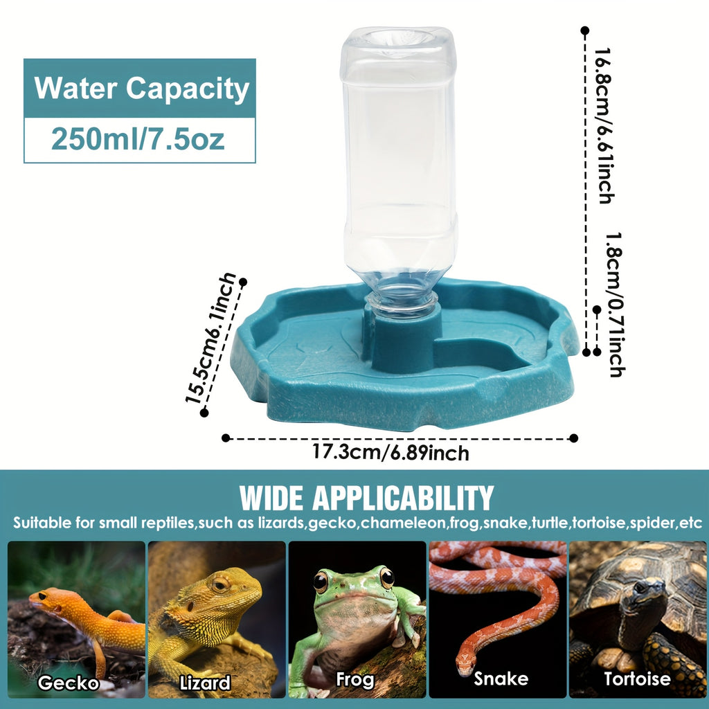 2-in-1 Small Pet Feeding & Watering Bottle - Durable PP Material, Ideal for Rabbits, Hamsters, Chicks, Kittens, and Turtles - Green with Clear Plastic Dispenser