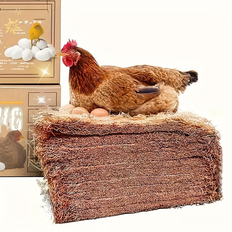 [7pcs]7pcs Of Reusable Coconut Palm Mats, Chicken Coop Nesting Mats, Moisture-proof And Heat-insulating, Perfect For Birds And Reptiles To Lay Eggs, Easy To Care For