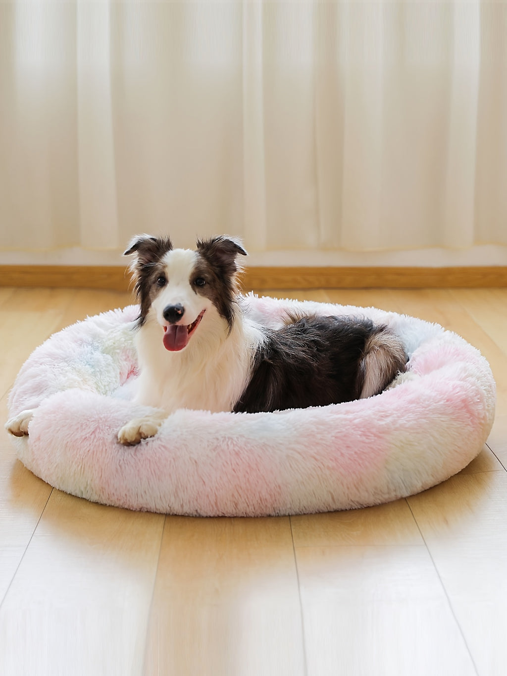 Cozy Fluffy Faux Fur Plush Pet Bed - Soft, Warming, Round, Long-Lasting Comfort for Small to Medium Dogs and Cats - Ideal for Cold Winter Nights and Snuggle Lovers
