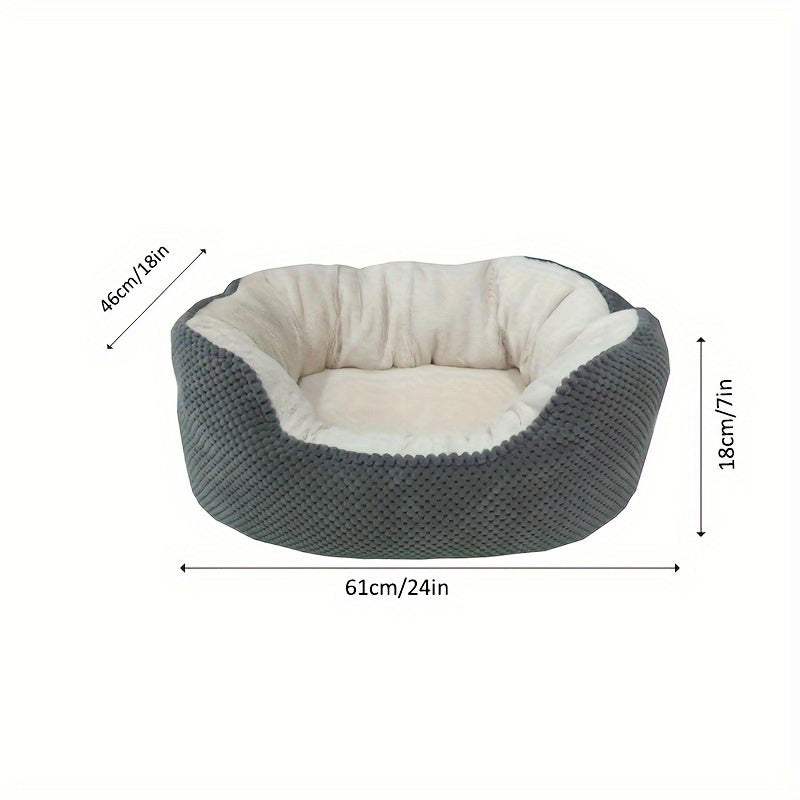 1pc Dog House Multi-color Optional Oval Pet Bed, Suitable For Four Seasons, Dog Kennel Warm And Comfortable Dog Bed Durable Dog Mattress