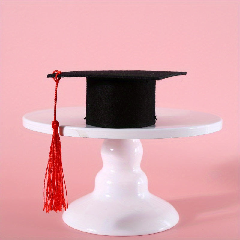 [Adorable Graduation Cap] Adorable 1pc Graduation Cap for Pets | Square Academic Hat with Tassel, Polyester, Perfect for Cat & Dog Role Play, Party Dress Up, Small Medium Breeds, Pet Accessories, Durable Polyester Hat