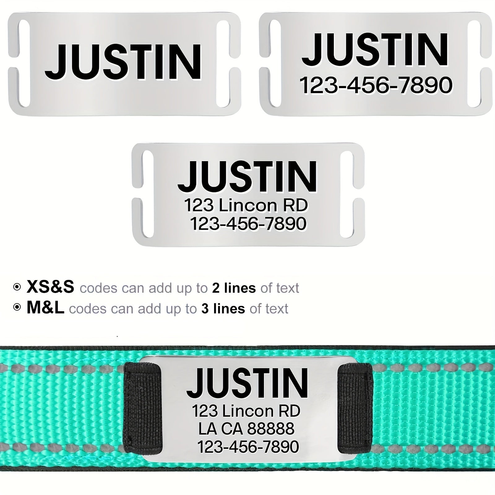 Personalized Pet Collars, Customized Dog Nylon Collar With ID Pendant Tag, Dog Outdoor Accessories And Decorations - Nice Gift For Pets