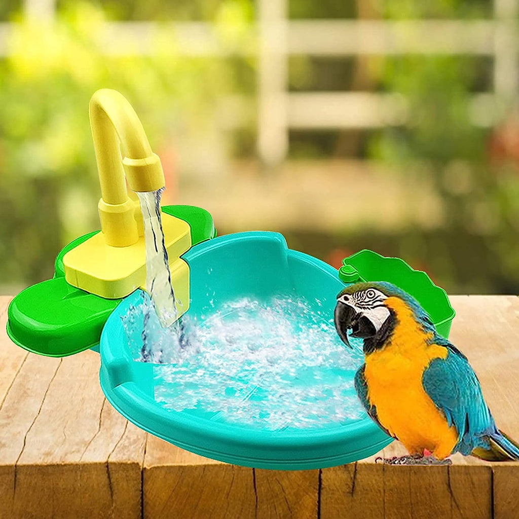 Battery-Free Parrot Bathing Basin, a Bird Shower Device, Automatic Bathing Box for Birdcages, Multifunctional Bird Bathing Tub.