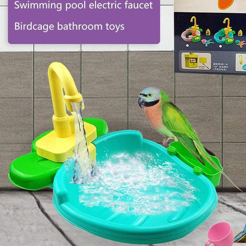 Battery-Free Parrot Bathing Basin, a Bird Shower Device, Automatic Bathing Box for Birdcages, Multifunctional Bird Bathing Tub.