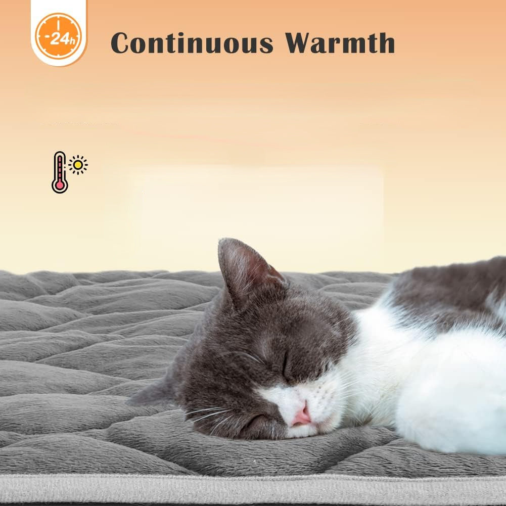 Winter Self Pet Warming Pad for Small/Large Dog Cat, Warming Cat Bed Cat Mat Thermal Pet Bed Mat, for Large Dog Non-Electric Self-Warming Dog Crate Pad for Outdoor Indoor 45"x28".
