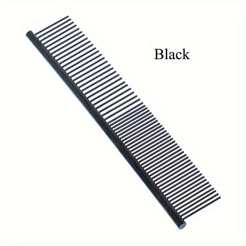 Colorful Stainless Steel Pet Grooming Comb - Effortlessly Detangles Fur - Comfortable Grip for Dogs & Cats