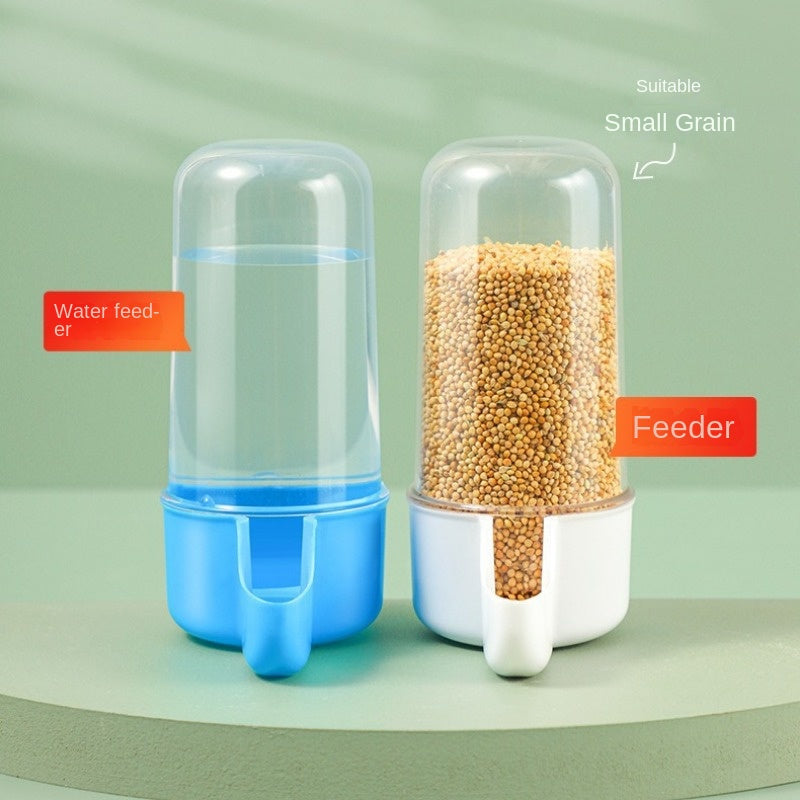 2pcs Automatic Bird Feeder And Waterer, Hanging Bird Water Dispenser, Parrot Automatic Feeder, Bird Cage Feeder And Drinker Set For Parrot Pigeon Lovebirds