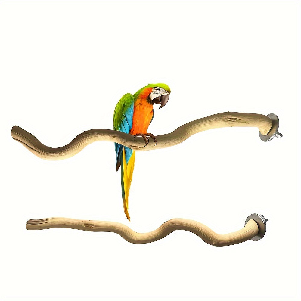 Deluxe Parrot Perch Tree - Sturdy Hanging Bird Stand with Paw Grinding Fork, Climbing Branch, and Birdcage Accessories for Parakeet and Small Bird Entertainment, Exercise, and Training