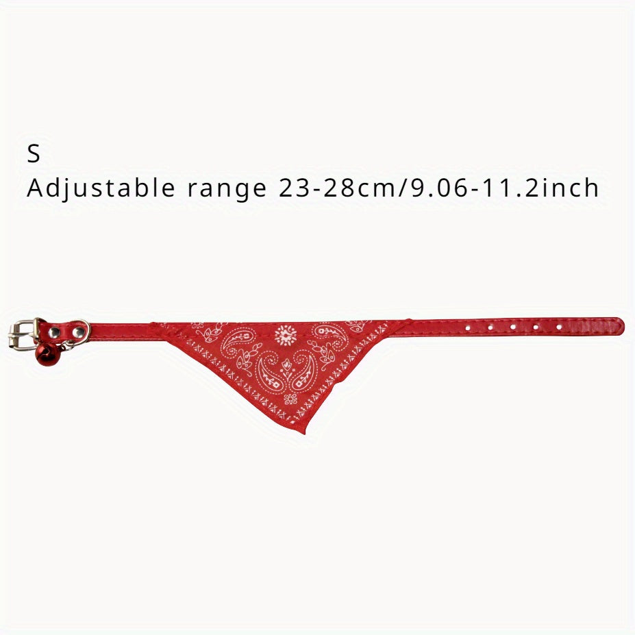 Fashionable Slip Martingale Pet Collar - Adjustable Cotton with Striped Bandana - Safe, Comfortable & Durable for Dogs & Cats (Multiple Colors)