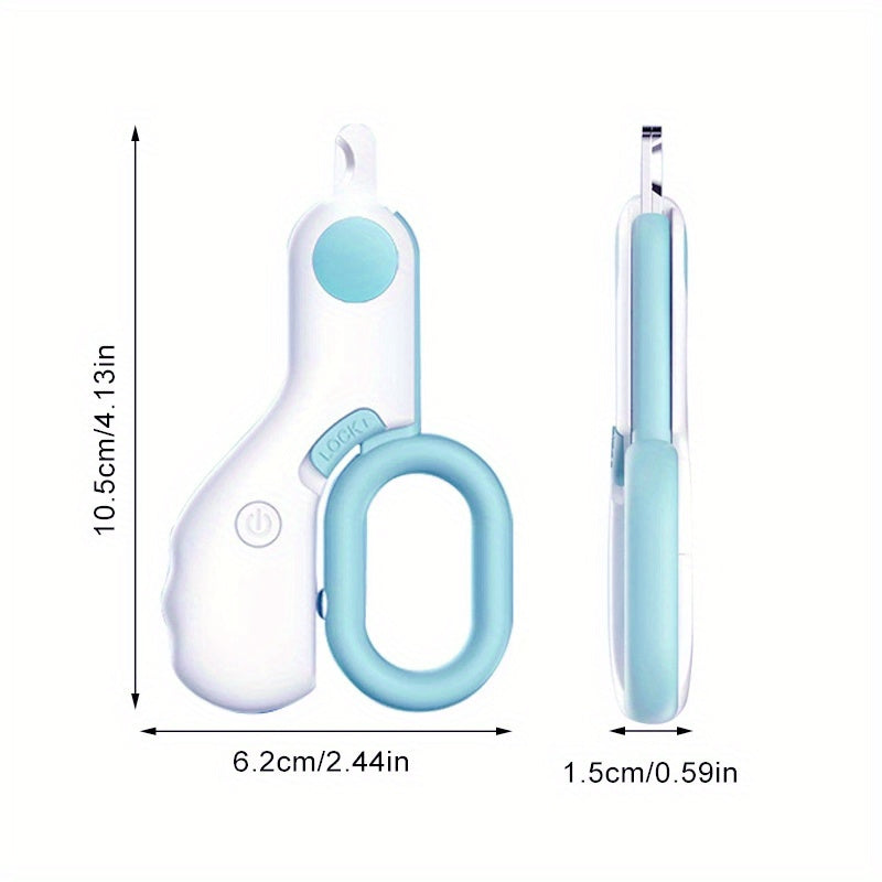 1pc LED-Lit Precision Pet Grooming Kit: Ergonomic, Stainless Steel Dog & Cat Nail Clippers, Battery Operated for Safe, Cordless Use - For Pet Owners - Suitable for Home Grooming - Perfect Gift for Pet Lovers