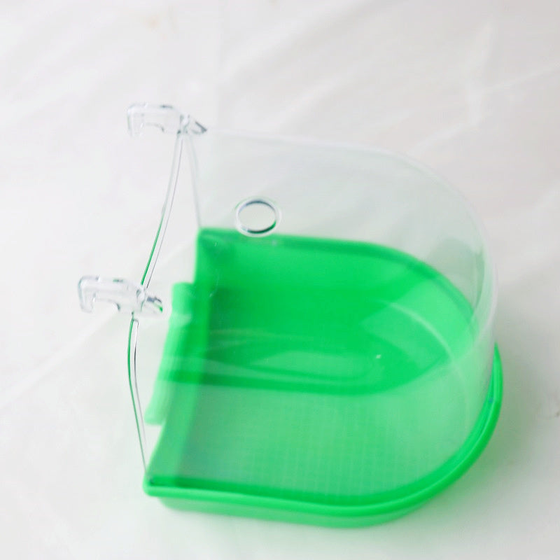 1pc Clear Bird Bath for Parakeets - ABS Resin Bird Cage Accessory - For Small Birds -  Keep Birds Clean & Happy - Perfect Gift for Bird Lovers