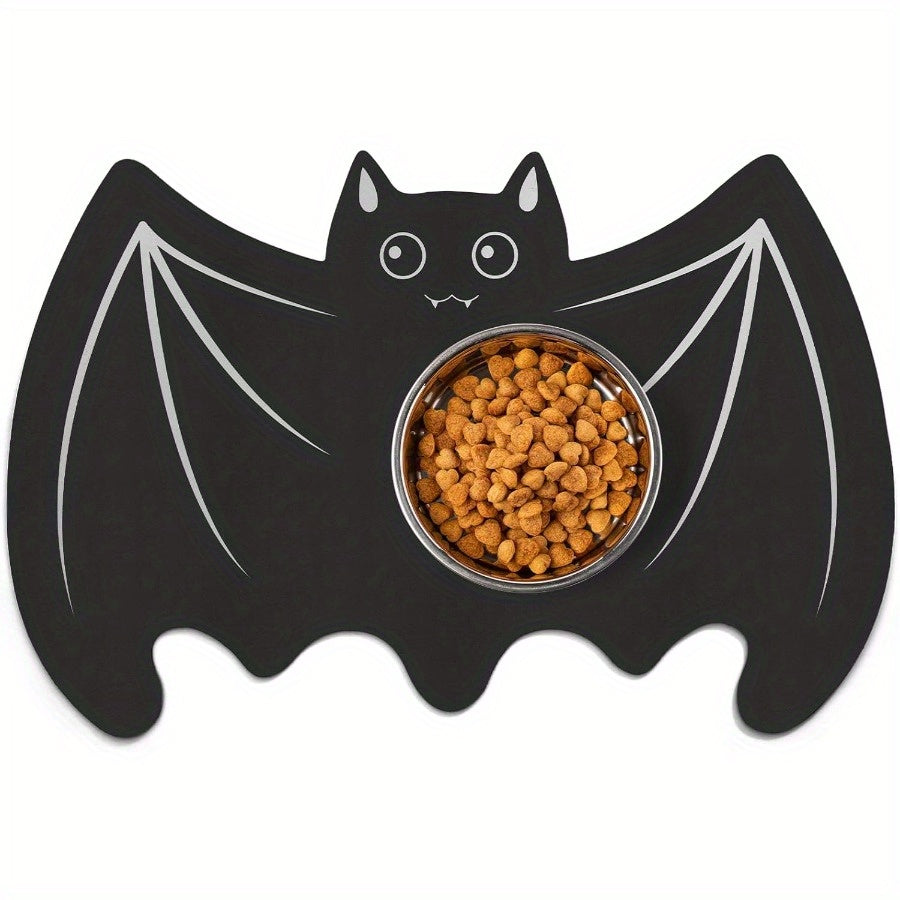Spider Web Design Pet Feeding Mat, Anti-Slip & Waterproof Diatom Mud Dog Feeding Pad, Quick Dry & Stain-Free, Ideal for Dogs & Cats Food and Water Bowl Placement - Halloween Pet Accessories