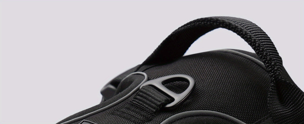 1pc Escape-Proof Dog Harness, Reflective No-Pull Pet Harness with 2 Metal Rings and Easy Control Handle, Adjustable and Comfortable Soft Padded Dog Vest for Easy Walking, Black