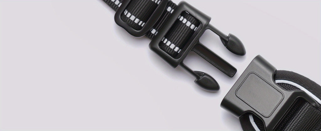 1pc Escape-Proof Dog Harness, Reflective No-Pull Pet Harness with 2 Metal Rings and Easy Control Handle, Adjustable and Comfortable Soft Padded Dog Vest for Easy Walking, Black