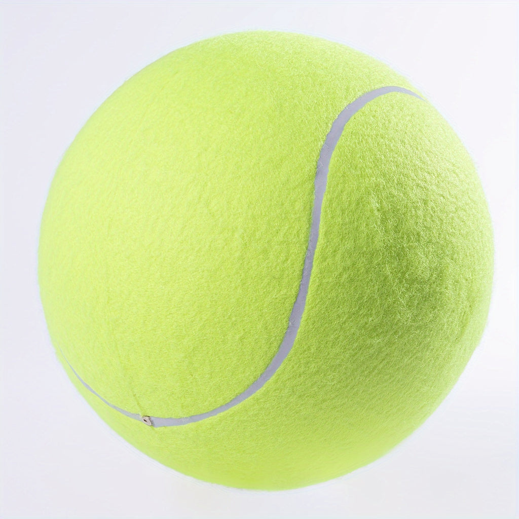 1pc Interactive Giant 9.5" Dog Tennis Ball -Durable, Bouncy, Training Aid For Small To Medium Breeds, Pet Toys Funny Outdoor Sports Ball, Encouraging Active Playtime And Exercise, Perfect For Pet Owners Shipped Deflated