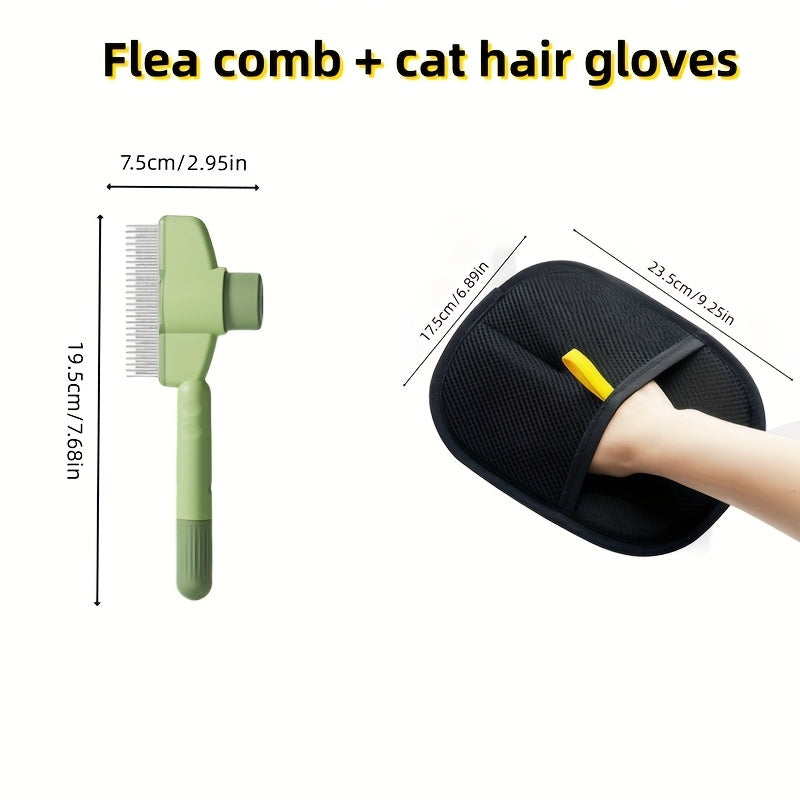 Reusable Pet Hair Removal Gloves for Cats & Dogs - Manual Lint Brush for Furniture, Bedding, Clothing | Static Fabric Gripper, Battery-Free Pet Grooming Tool & Home Cleaning Accessories
