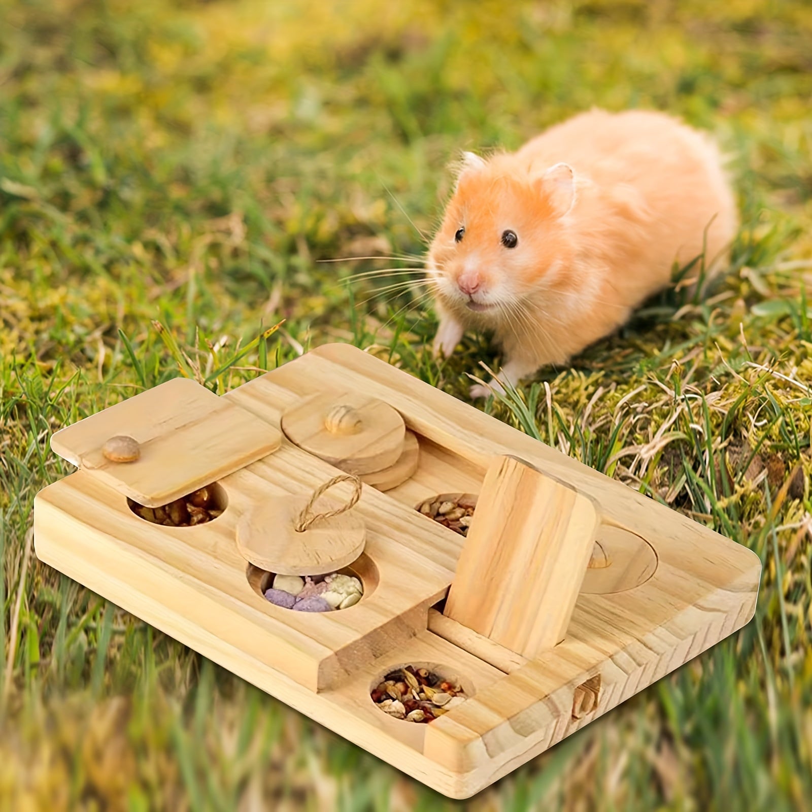 Guinea Pig Foraging Toys, 6 In 1 Hamsters Wooden Interactive Educational Foraging Toy, Enrichment Toys For Rabbits, Bunny, Chinchilla, Rats And Gerbils Small Animal Pet Toys
