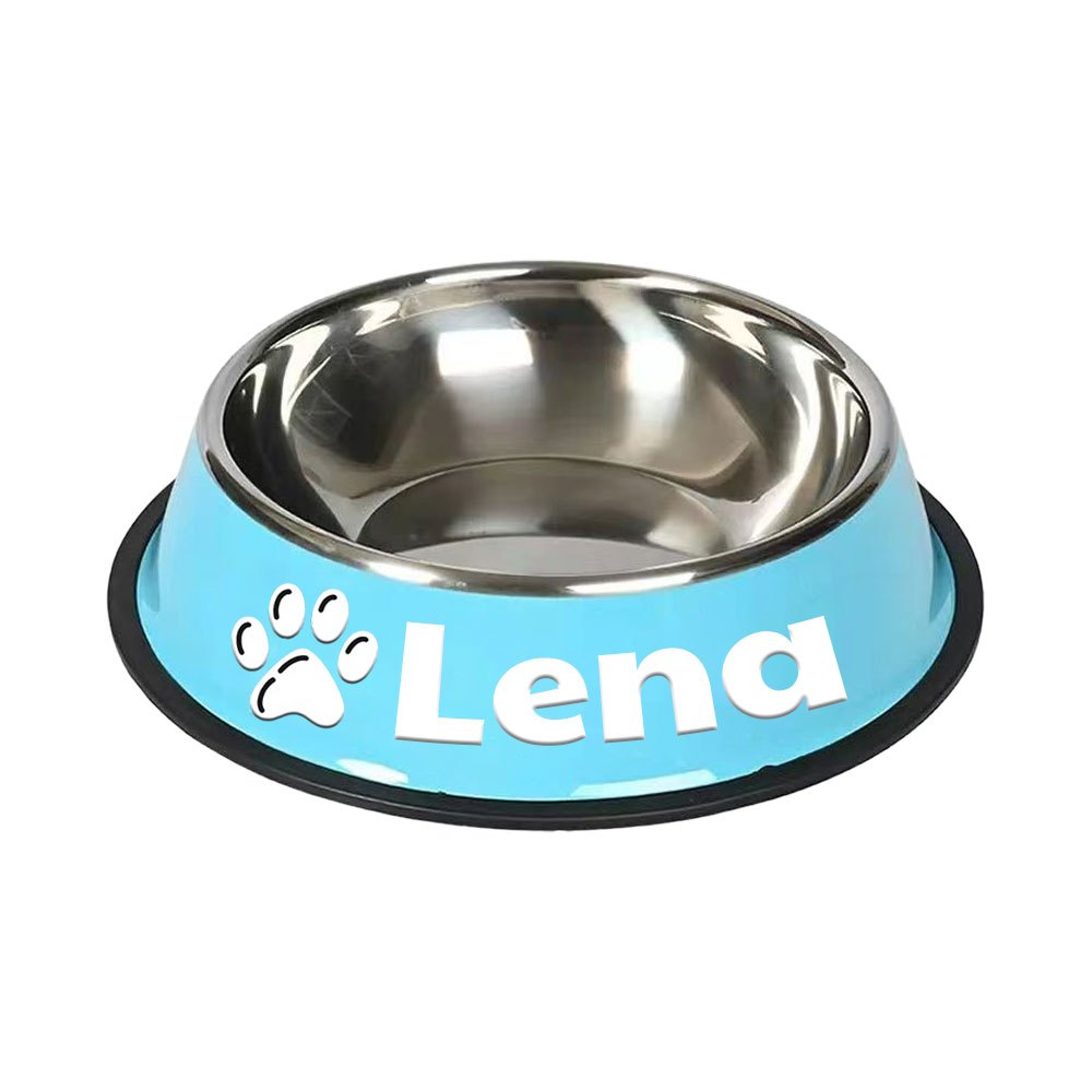 1pc Personalized Stainless Steel Dog Bowls - Non-Slip Custom Pet Feeding Dishes - For Dogs - Ideal for New Year Gifts