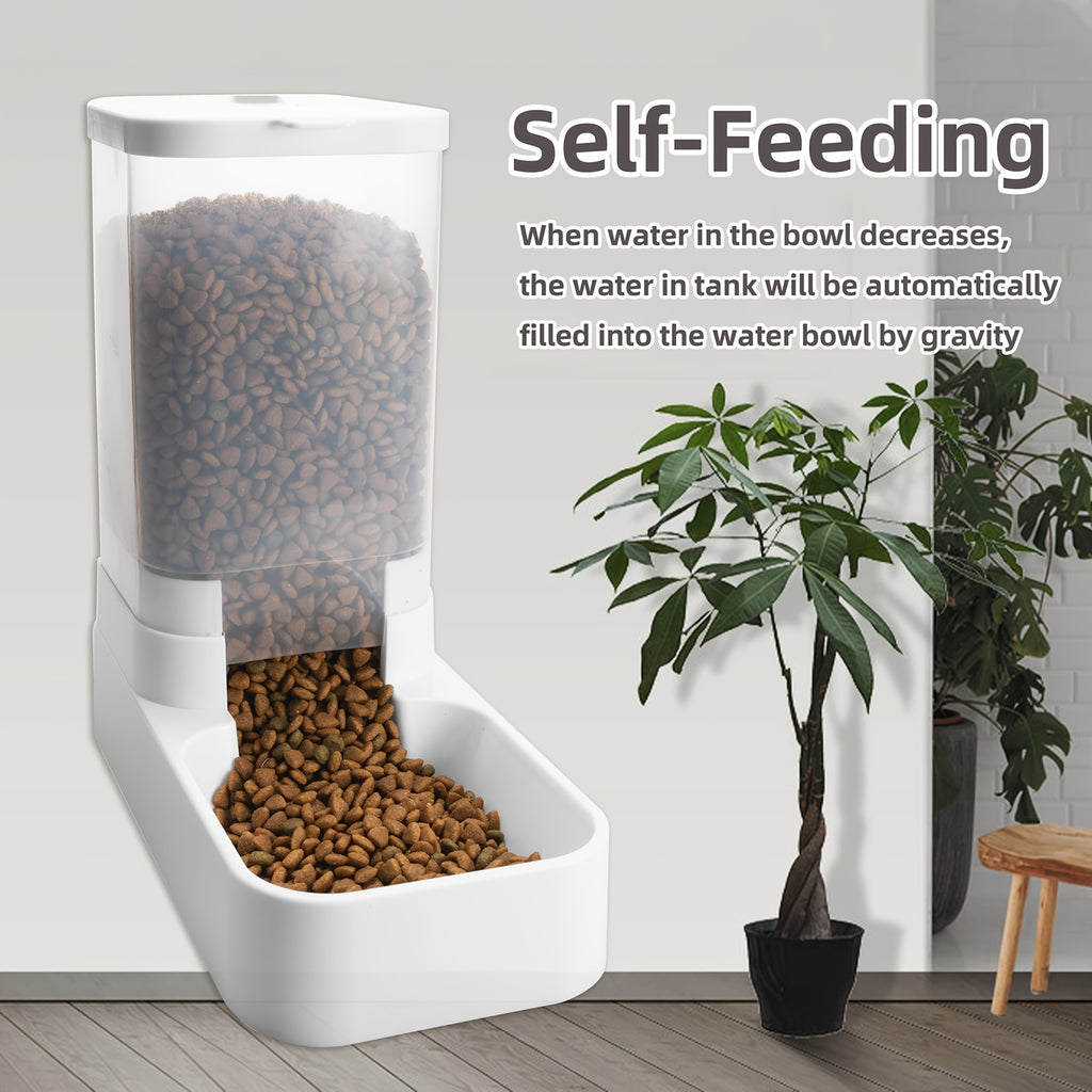 [ Hot selling ] 2pcs Gravity Pet Feeding and Drinking Set, Automatic Dog Food Feeding and Drinking Set - Pet Feeding Set - Suitable for Dogs, Cats, and Pet Animals