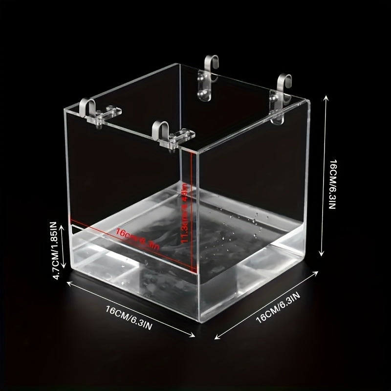[Acrylic Bird Bath Basin] 1pc Acrylic Parrot Bath Basin - Bird Square Cage, Bath Box, Bird Supplies, Bathing Device