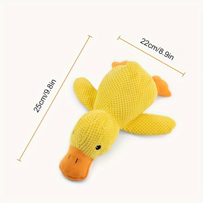 Squeaky Plush Duck Dog Toy - Durable Chew and Play Companion for Medium Breeds, Soft Interactive Pet Toy