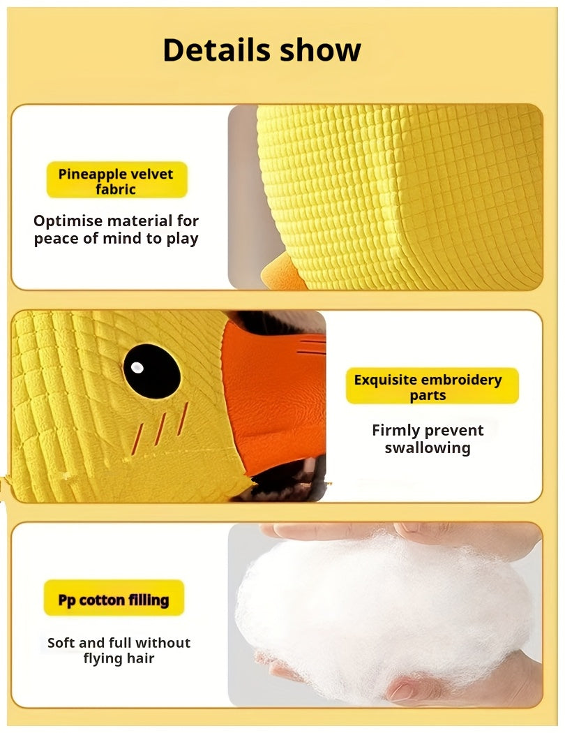 [Durable Plush] Durable Plush Squeaky Dog Toy | For All Dog Breeds | Plush | Squeaky, Chew Resistant, Interactive | Pet Toy | Without Battery