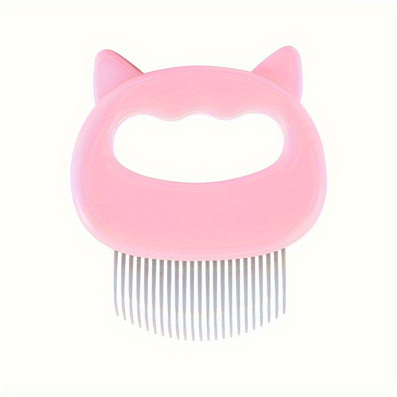 2-in-1 Gentle Pet Grooming Kit - Dual-Sided Cat Ear Comb & Deshedding Brush for Effective Hair Removal, Shedding Relief & Soothing Skin Irritation - Easy Clean & Gentle on Pets