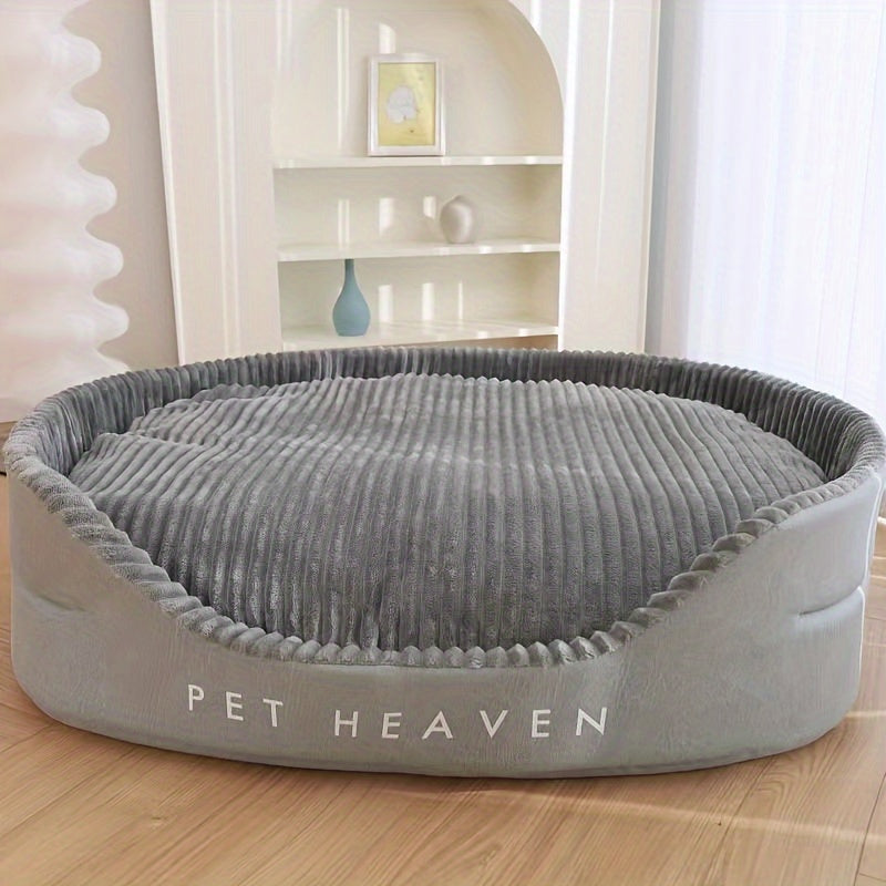 Deluxe Washable Dog Bed - Medium and Large, Double Side Optional, High and Low Side, All-season Detachable Mat, Warming Cozy Soft Pet Bed for Christmas Gift, Winter Warm Animals Sleeping Sofa