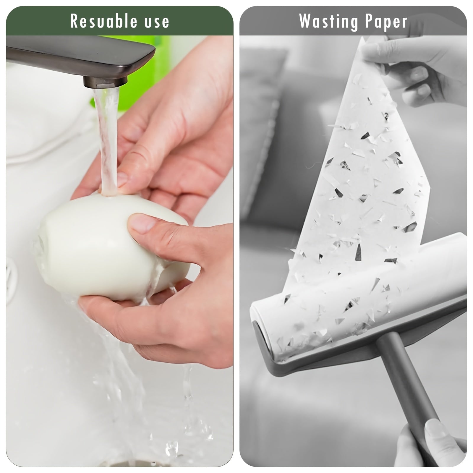 High-Quality Manual Lint Roller - Reusable & Washable Pet Hair Remover, Powerful Dust Cleaning with Durable Plastic Handle, No Batteries Required for Home Use, Lint Remover