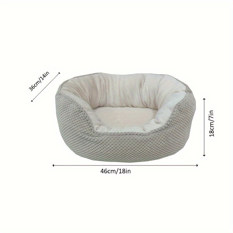 1pc Dog House Multi-color Optional Oval Pet Bed, Suitable For Four Seasons, Dog Kennel Warm And Comfortable Dog Bed Durable Dog Mattress