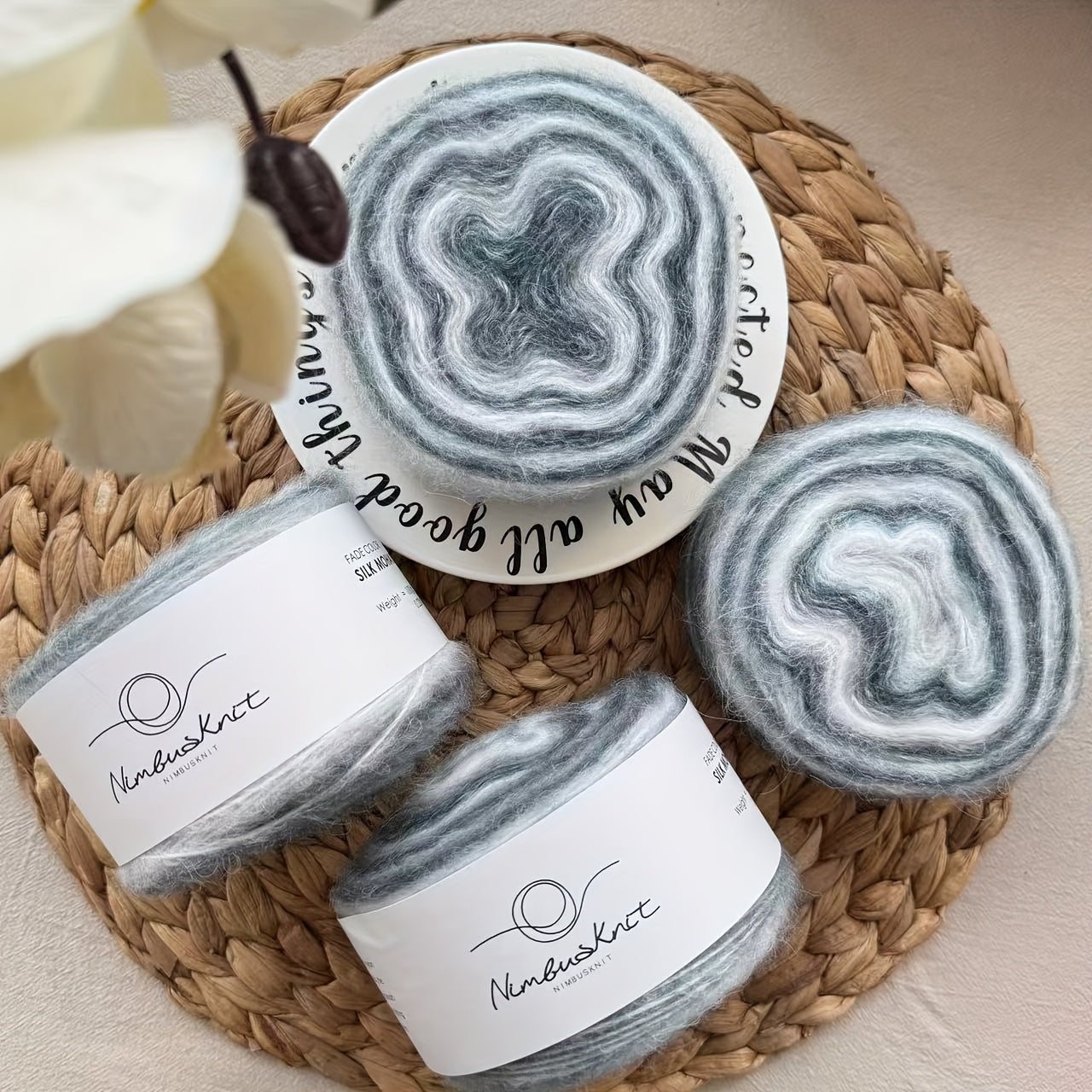 4 Pce/set, 400g Yarn, Hand-knitted Yarn, Spray Yarn, Cloud Yarn, Cake Yarn, And Rainbow Yarn, Soft And Comfortable, Suitable for Crochet, Scarves, Sweaters, Shawls, Blankets, Pet Toys, Handmade Gifts, Halloween, Christmas, An