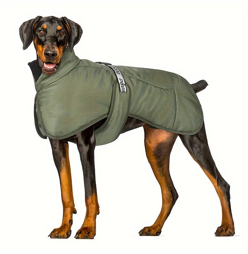 Cozy Fleece-Lined Dog Cloak - Warm Autumn & Winter Pet Apparel for Medium to Large Breeds, Non-Waterproof