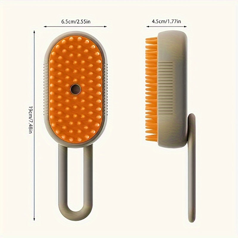 [Steam Massage Comb] 3in 1 No-Rinse Steam Massage Comb - Pet Grooming Brush for Cats and Dogs - Floating Hair Removal Comb, One-Touch Brush for Daily Grooming, Pet Care Electric Spray Massage, USB Charging Cat Comb