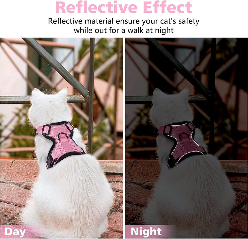 Reflective Pet Harness And Leash Set For Dogs And Cats, Adjustable Puppy Cat Vest Harness With Soft Mesh